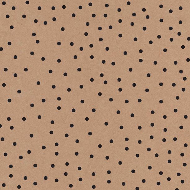 DIY Shop 3 Kraft Cardstock 12 Inch X 12 InchBlack Dots