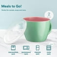 thumbnail image 4 of Kook 25-Oz Soup Cup Travel Mug with Handle & Microwave Lid, Set of 2 Mint & Pink, 4 of 8