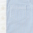 thumbnail image 3 of Hope & Henry Layette Baby Boy Woven Short Sleeve Romper with Collar and Button Front, 3 of 3