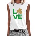thumbnail image 1 of Patrick's Day Casual Mujer Sin mangas O-cuello Impreso Tops Damas Chaleco Pompotops lopia997322, 1 of 4