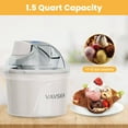 thumbnail image 4 of VAVSEA 1.5 Qt Ice Cream Maker with Scoop, Ice Cream Machine with LCD Digital Display & Timer, Double-Insulated Freezer Bowl, Sobert Maker for Gelato, Frozen Yogurt, Drinks, White, 4 of 9