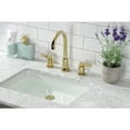 thumbnail image 2 of Kingston Brass FSC8922NDL NuvoFusion Widespread Bathroom Faucet with Brass Pop-Up, Polished Brass, 2 of 9