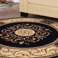 thumbnail image 4 of Superior Classic Elegant Floral Medallion Power-Loomed Indoor Area Rug, Midnight Blue, 5' x 5' Square, 4 of 5