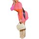 thumbnail image 2 of VISgogo Traje de Ocio de Punto para Mujer, Conjunto de Media Falda de Manga Larga con Cuello Redondo a Rayas a Juego de Color para Mujer VISgogo moda, 2 of 9