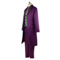 thumbnail image 4 of Heath Ledger Cosplay Suit Halloween mens Movie The Dark Knight Joker Costume Purple Jacket Full sets clown trench coat, 4 of 4