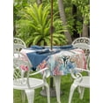 thumbnail image 2 of Outdoor Tablecloth with Umbrella Hole and Zipper, Coastal Turtle Round Table Cloth 54 Inch Waterproof Tablecloth, Nautical Ocean Coral Starfish Seashells Picnic Table Cover for Patio Camping, 2 of 7