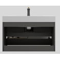 thumbnail image 4 of 36" Bathroom Vanity with Sink, Large Storage Wall Mounted Floating Bathroom Vanity for Modern Bathroom, One-Piece White Sink Basin without Drain and Faucet, Gray, 4 of 9