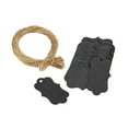 thumbnail image 4 of yuksok 100Pcs Unfinished Paper Tags Writing Gift Tags with String Rope Plaque Ornaments Black, 4 of 9