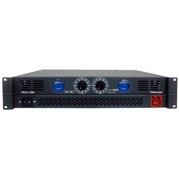 Mr Dj Proa7000 Pro Series Power Dj Amplifier With 2 Channels And 7000 Watts Peak Momentary Power Output Walmart Com