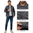 thumbnail image 5 of Little Donkey Andy Men's Lightweight Quilted Puffer Jacket Windproof Thermal Winter Coat with Recycled Insulation Carbon Black 3XL, 5 of 7