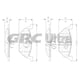 thumbnail image 2 of BALATA DELANTERA VW JETTA A4 99-11 VIRTUS 19-21 (CERAMICA) GRC GCD768, 2 of 2