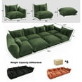thumbnail image 3 of Advwin Oversized Modular Sectional Sofa with Ottoman, Modern 8-Seater Cloud Couch with Thick Cushions for Living Room, Bedroom, Apartment, Small Spaces, Green, 3 of 11