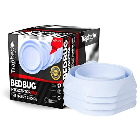 K9King Bed Bug Interceptors - Bedbug Traps and Detectors for Bed 4 Pack - Bugs Detector Trap System for Beds - Climb Up Prevention Interceptor Cups - No Pesticides, Chemicals Or Powder – (Best Bug Detector App For Android)