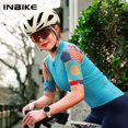 thumbnail image 5 of NUEVAS camisetas de ciclismo INBIKE para mujer, camisetas de ciclismo de manga corta, ropa superior de ciclismo transpirable, cremallera completa para andar en bicicleta, bolsillos, 5 of 5