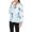 Turquoise, variant on ALFANI Womens Black Ruffled Printed Bell Sleeve V Neck Blouse M