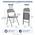 thumbnail image 2 of Alvantor 4-Pack Gray Folding Chairs,Padded PVC Seat and Back,Steel Frame,Portable Seating for Home Office Party Event,330 lbs Capacity, 2 of 11