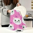 thumbnail image 6 of SKYSONIC Cat Kitchen Dish Towel Set of 1, Super Absorbent Soft Drying Cloth Tea Bar Towels, 28 x 18 Inch, 6 of 7