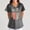 Gray, variant on Women's "250 Years" Vertical Text V-Neck Tee with "USA" Star Circle and Distressed Flag, Dual Front Pockets for Practical Style, Perfect for Nurse Shift Teacher Duty Red L