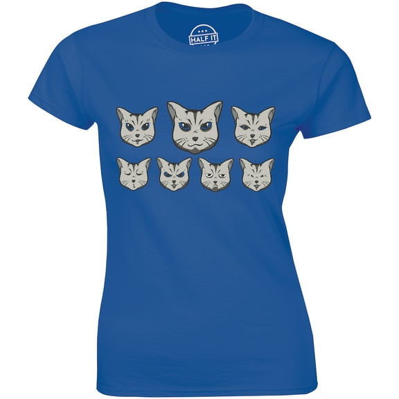 Cute Different Cats Face Expressions Gift Idea For Cat Lovers Women's T-Shirt