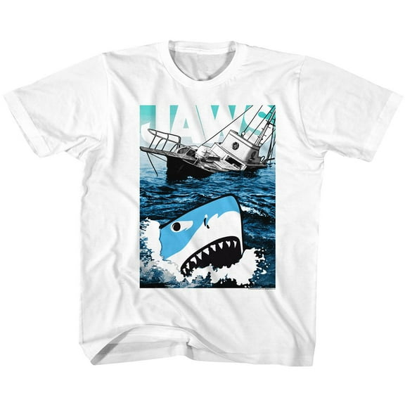 Jaws Cartoon Sharko White Toddler T-Shirt