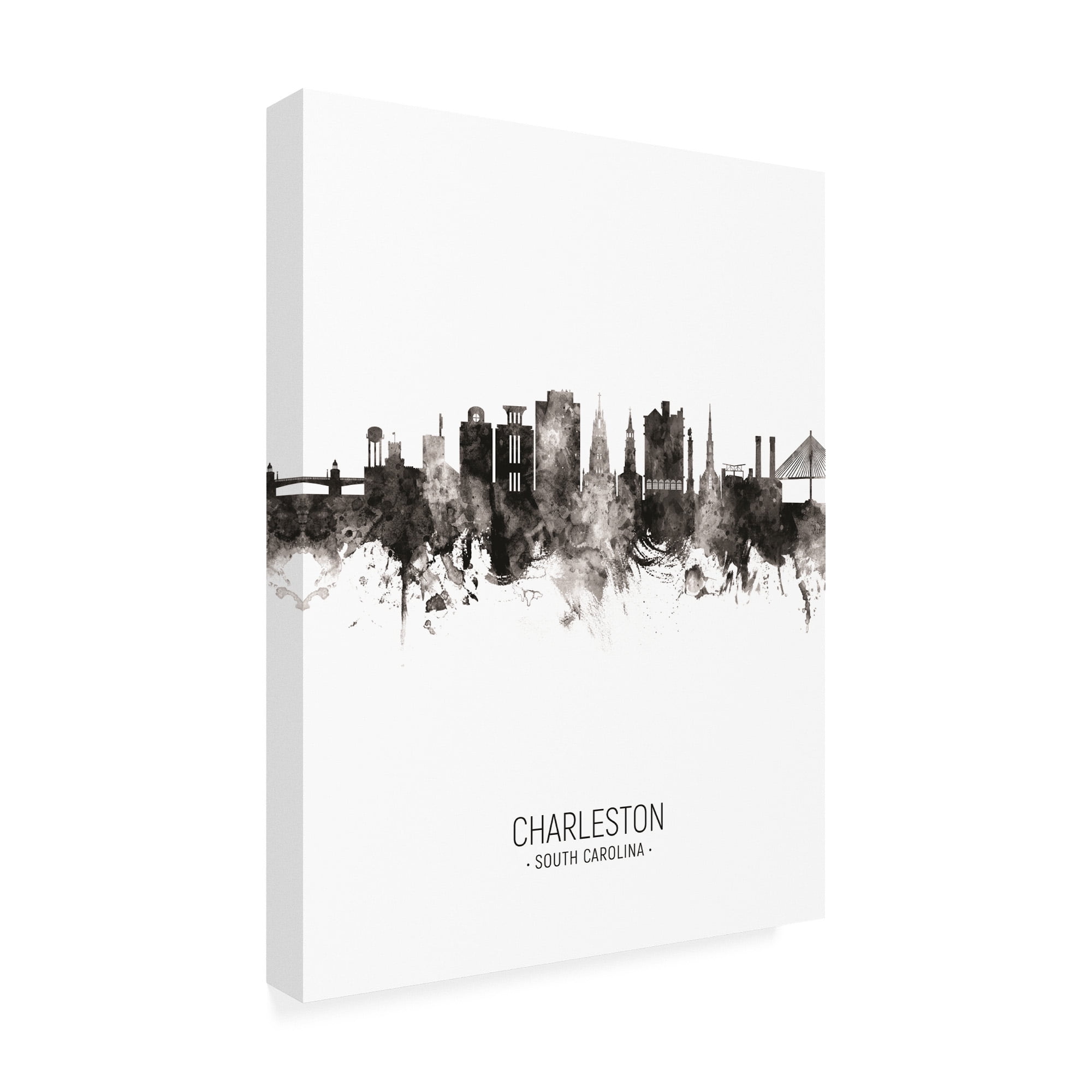Trademark Fine Art 'Charleston South Carolina Skyline Portrait II' Canvas Art by Michael Tompsett