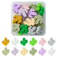 thumbnail image 1 of Craft Beads 22Pcs 11 Colors Silicone Focal Beads Cactus 26-27s, 1 of 5