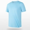 thumbnail image 5 of HOOMEUMY Men's Summer Quick Dry T-Shirts Breathable Sports Running Fitness Gym Workout Crew Neck Short Sleeve T-Shirts Tops Tee Shirts 4 Pack Blue XL, 5 of 8
