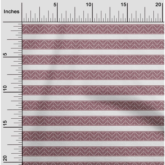 oneOone Georgette Viscose Red Fabric Chevron Geometric Sewing Material Print Fabric By The Yard 42 Inch Wide