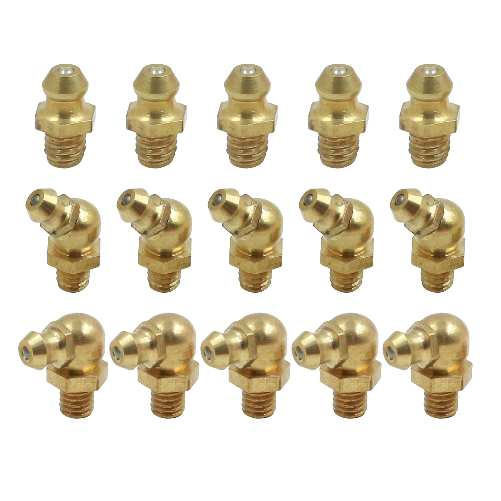 M6 Brass Straight 45 90 Degree Angle Grease Nipple Fittings Assortment
