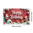 thumbnail image 3 of Decorative Design Happy Birthday Party Holiday Celebration Banner for Christmas Party Kids Event Festive Decoration, 3 of 8