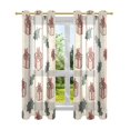 thumbnail image 7 of Yayeee Window Curtains Set of 2 for Living Room Light Filtering 63"x52", Beige Christmas Gift Pattern, 7 of 7