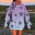 thumbnail image 2 of hotojiny Oversized Hoodies for Women Star Cute Pullover Trendy Gradient Drawstring Sweatshirts Tops with Pocket Fall Winter Outfits, 2 of 5