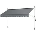 thumbnail image 6 of Uforic 118" Outdoor Manual Retractable Awning Waterproof and UV Protection, for Doors, Decks, Gray, 6 of 6