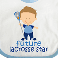 thumbnail image 4 of Inktastic Future Lacrosse Star Boy Boys Baby Bib, 4 of 4