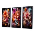 thumbnail image 3 of Designart "Collage of Vibrant Dahlia Flowers II" Dahlia Framed Wall Art Set Of 3 - Pink Traditional Frame Gallery Wall Set For Home Decor, 3 of 6