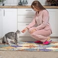 thumbnail image 4 of Kitchen Rugs and Mats Non Skid Washable Boho Vintage Square Pattern (7) Kitchen Mat and Rug Set,Floor Cushion Waterproof Rug,Rubber Backed Area Rugs for Kitchen Laundry, 4 of 7