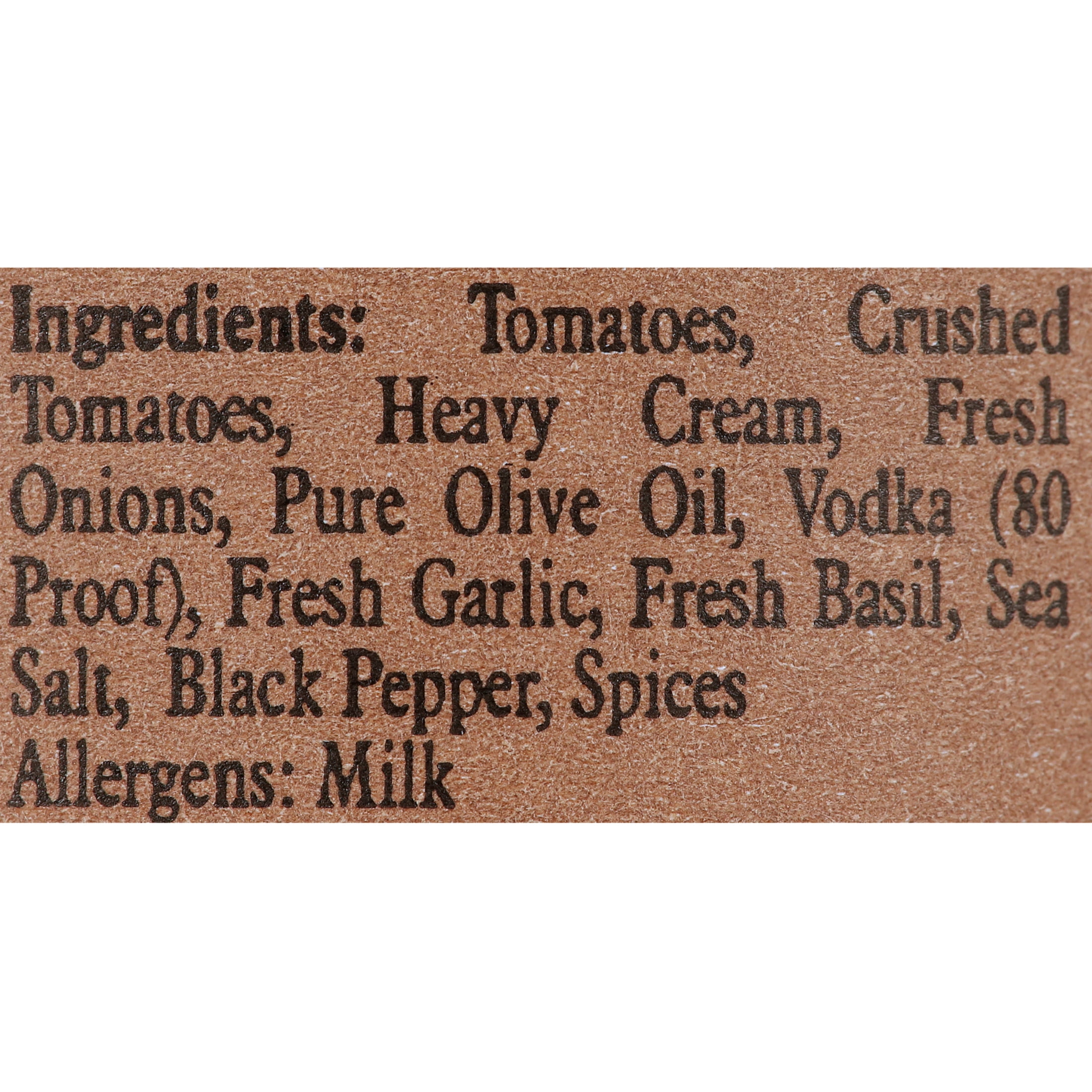 Italo's Gourmet Real Italian, Alla Vodka Pasta Sauce