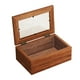 thumbnail image 1 of Caja de almacenamiento de madera con tapa transparente, contenedor multiusos, rectangular, resistente y portátil. S, 1 of 9