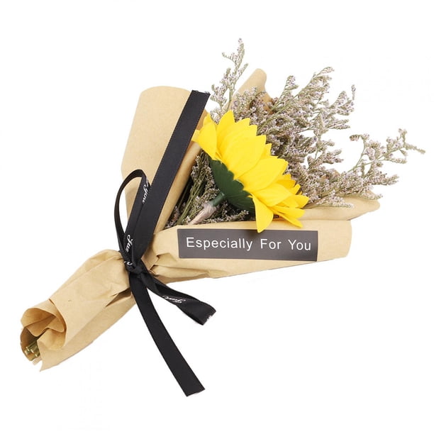 ,Ramo de girasol flor decorativa seca natural muy versátil
