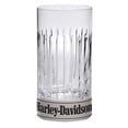 thumbnail image 2 of Harley-Davidson Highball Glass Set, Hand Cut Accents, Metal Base 16 oz Set of 2, Harley Davidson, 2 of 2