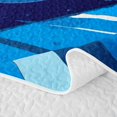 thumbnail image 5 of Castle Fairy Racing Style Blue Sports Car Twin Quilt Set for Boys,Dynamic Splash Art Twin Coverlet Set,Vibrant Blue, 5 of 7