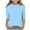 Light Blue, variant on Povozer Girls Long Sleeve Cute Shirt Kids Crewneck T Shirts Girls Tops Clothes(Black,4-5Y)