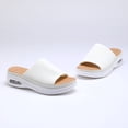 thumbnail image 3 of Pennysue Women's Air Cushion Knit Sandals White Lightweight Platform Slide Sandals 10M, 3 of 7