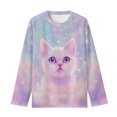 thumbnail image 5 of DISNIMO Galaxy Cat Shirt for Girls Long Sleeve Shirts Age 3-4 Years Old T Shirts for Kids Girls Shirts Soft Tee Shirts Kids Tees Girls Crew Neck Tshirt for Boys Fall Shirts Casual, 5 of 7