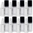 thumbnail image 4 of Clear (1/6 Oz/5 ml) Plain Glass Container Tubes Roll-On Bottles with Ball Tips and Black Caps for Homemade Lip Care Products, Essential Oils, Cosmetic Gift, Perfumes (24 Pack), 4 of 6