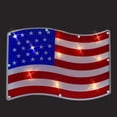 thumbnail image 2 of Northlight 13.25" Red and White LED Lighted Patriotic American Flag Window Silhouette Decor, 2 of 4