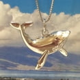 thumbnail image 3 of Unique Hawaiian Humpback Whale Necklace, Sterling Silver Hawaiian Whale Pendant, N6011 Birthday Mom Anniversary Valentine Gift,, 3 of 6