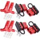 thumbnail image 1 of 4 pares de conectores de batería de 50 A, 50 A, 600 V, conector de batería de conexión rápida, enchufe de conexión rápida, para cabrestante o remolque, coche, conector de alta corriente (rojo) esquí esquí Gafas de esquí, 1 of 5