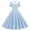 Sky Blue., variant on HBGVBA Girl's Casual Short Sleeve Dresses,Summer Turndown Collar Sundress,5-14 Years Style Polka Collared Waist Cinched Button Dance Dress