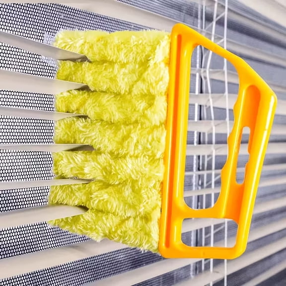 4 Pcs Blind Cleaner Duster Tool 7-Finger Dusting Cleaner Tool for Window & Air Conditioner Handheld Mini Duster Brush for Wood Blinds Dust Dirt